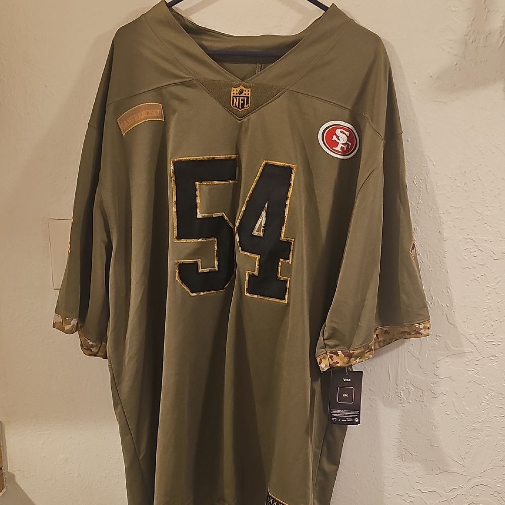 NFL Green Jersey V-Neck Short Sleeve